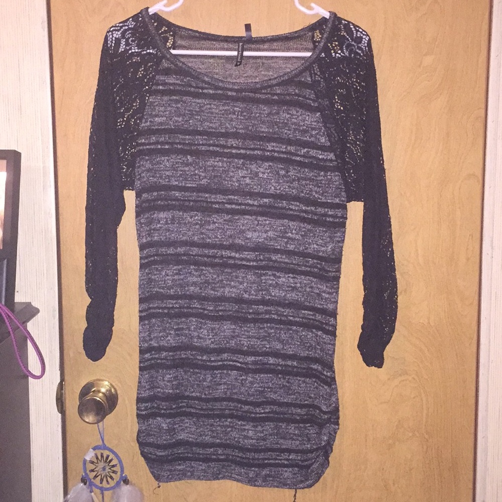 Gray & black shirt